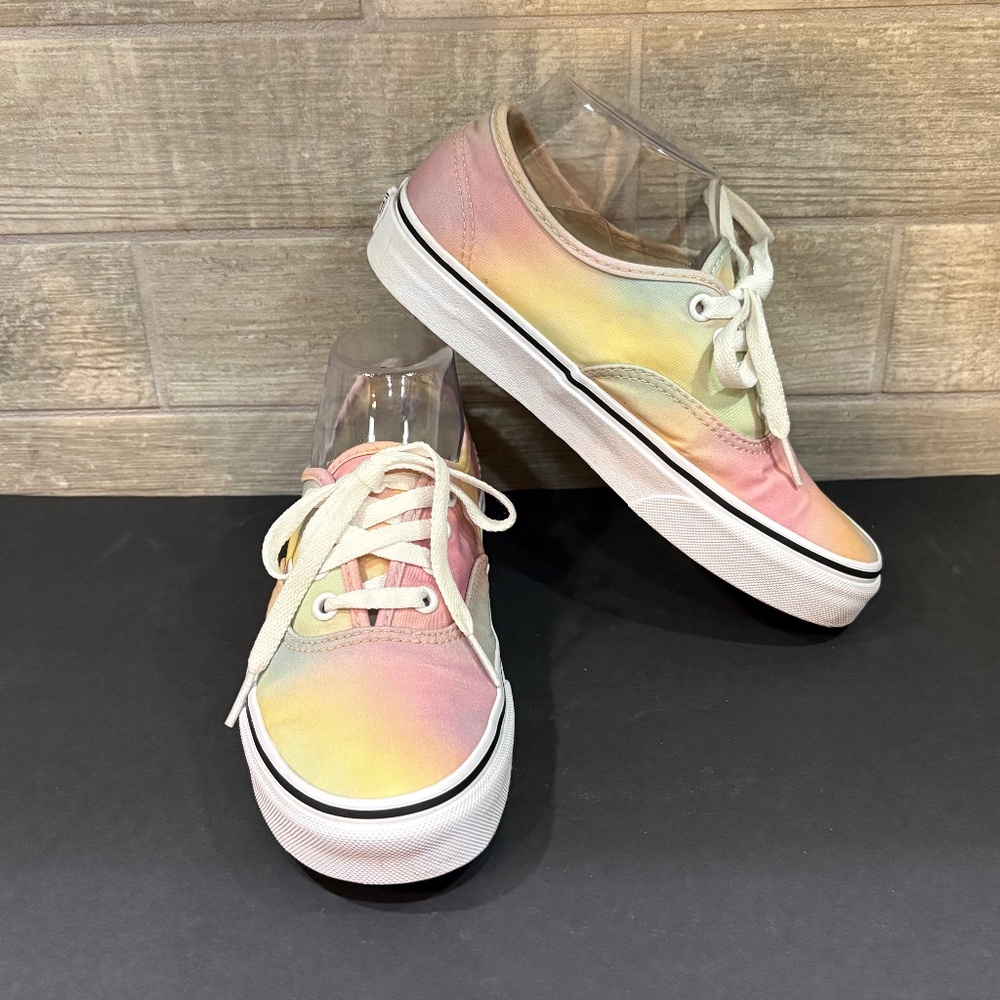 Vans Authentic Aura Shift Tie Dye Skate‎ Canvas Lace Sneakers Women's Size 7